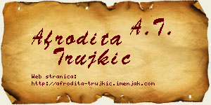 Afrodita Trujkić vizit kartica